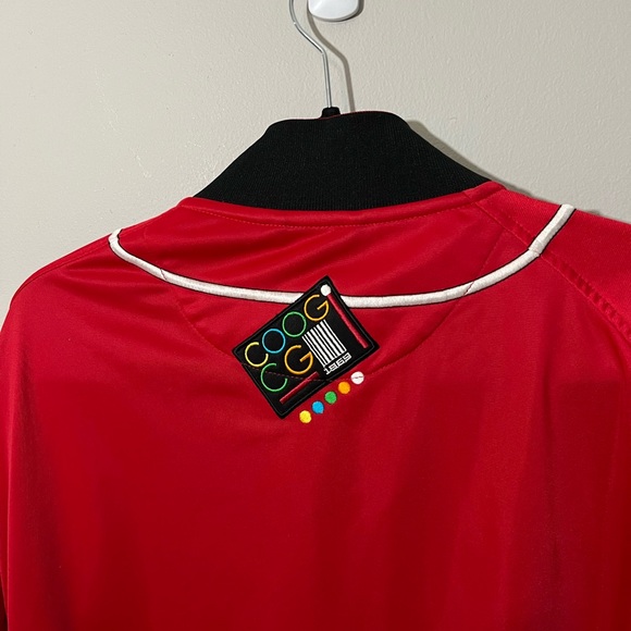 COOGI red shoe lace zip up track bomber jacket size XXL - Picture 11 of 14